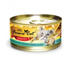 FUSSIE CAT純天然貓罐頭(雞肉+鯷魚)80G